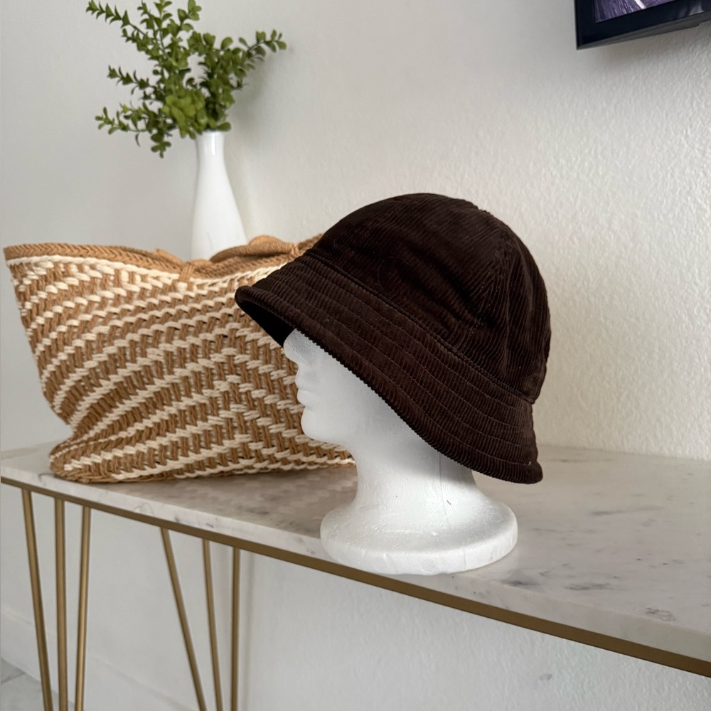 Brown Corduroy Bucket Hat - Picture 3 of 7